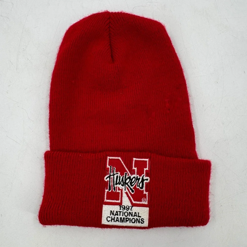 Nebraska Huskers‎ Beanie Red 1997 National Champions Knit Cuffed Hat